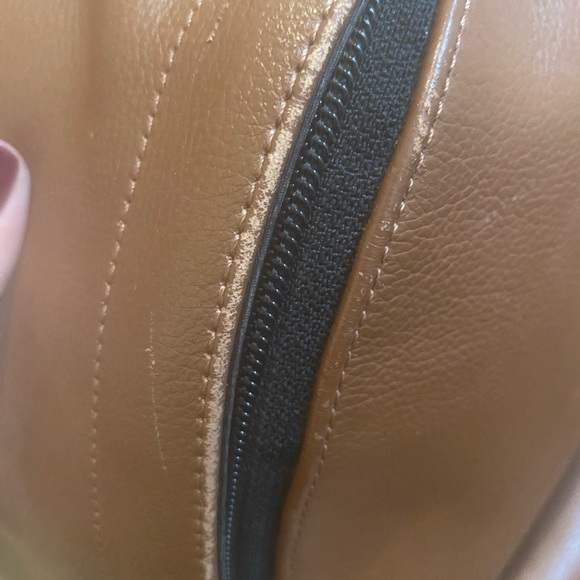 Coach Brown Leather & Camo Backpack - Picture 8 of 14